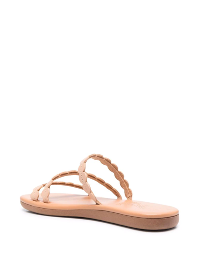 Ancient Greek Sandals Leather Slip On Sandals In Neutrals