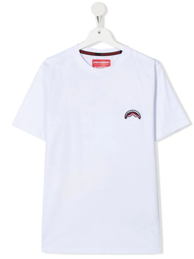 Shop Sprayground Kid Teen Graphic-print Cotton T-shirt In White