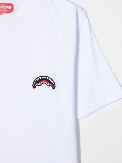Shop Sprayground Kid Teen Graphic-print Cotton T-shirt In White