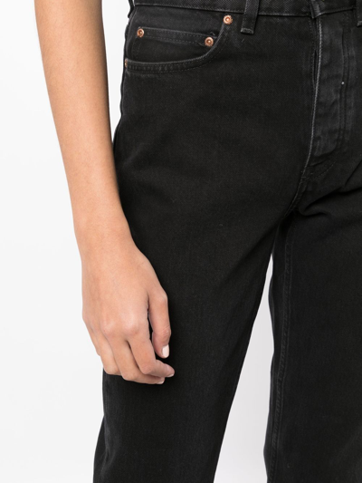 Shop Won Hundred High-waisted Straight-leg Jeans In Black