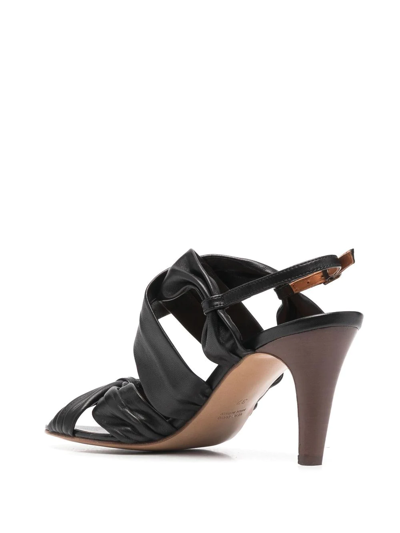 Shop Michel Vivien Evelyn Twist-strap Sandals In Black