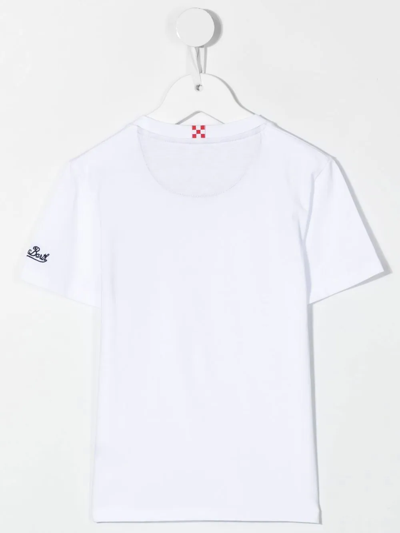 Shop Mc2 Saint Barth Kea Duck-print Cotton T-shirt In White