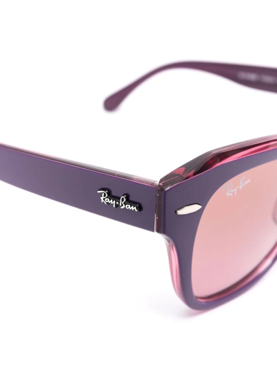 Shop Ray-ban Junior Slate Street Sunglasses In Purple