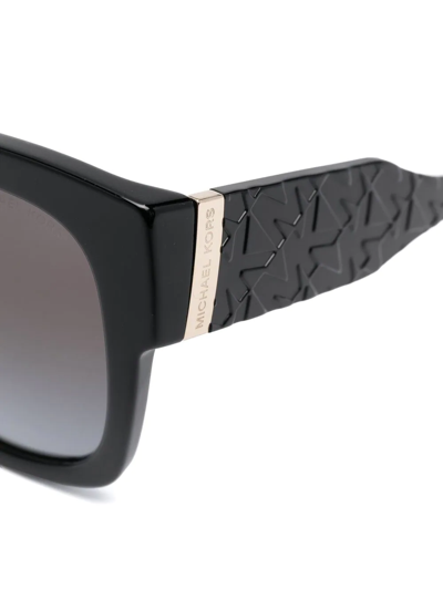 Shop Michael Kors Oversize Rounded Sunglasses In Black