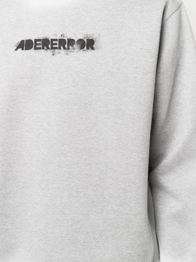 Shop Ader Error Slogan-print Sweatshirt In Grey