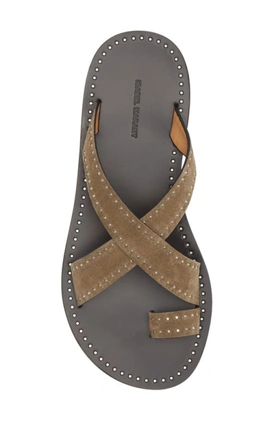 Shop Isabel Marant Jinsay Toe Ring Sandal In Taupe