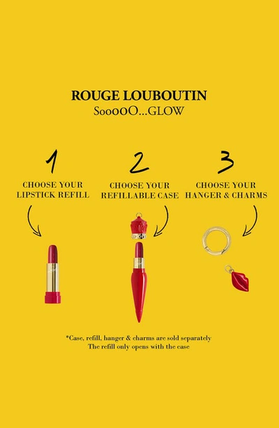 Shop Christian Louboutin So Glow Refillable Lipstick Case In Beige