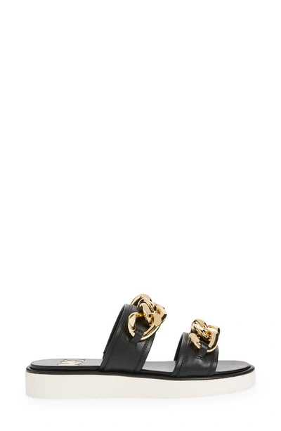 Shop Michael Michael Kors Scarlett Double Chain Sandal In Black