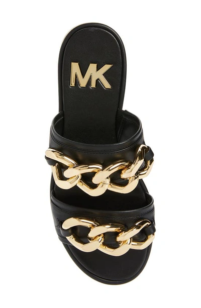 Shop Michael Michael Kors Scarlett Double Chain Sandal In Black