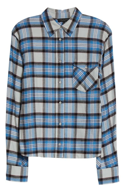 Shop Rag & Bone Jonah Plaid Button-up Shirt In Grey Plaid