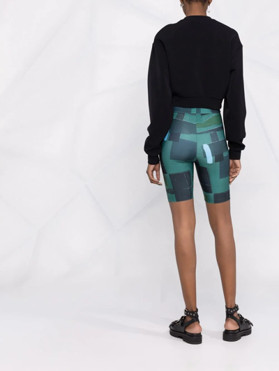 Shop Henrik Vibskov Graphic-print Shorts In Green