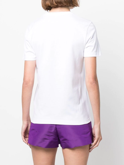 Shop Fendi Logo Print T-shirt In Weiss
