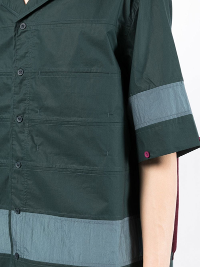 Shop Craig Green Panelled Short-sleeve Shirt In Grün