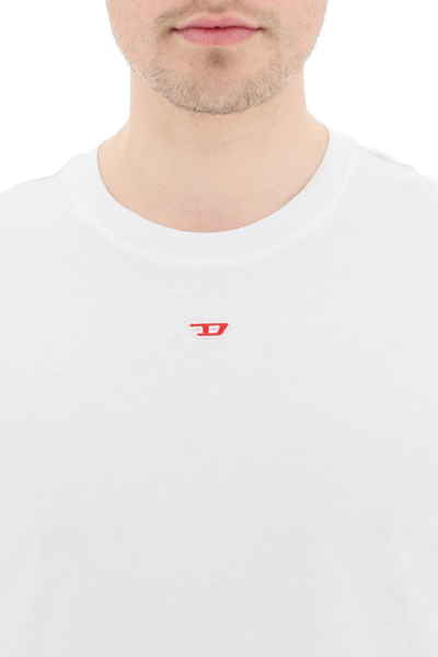 Shop Diesel D Logo T-shirt In White