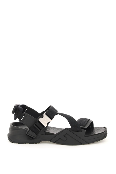 Shop Fendi Flow Sandals In Black