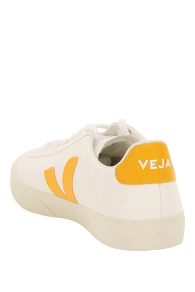 Shop Veja Chromefree Campo Sneakers In White,yellow