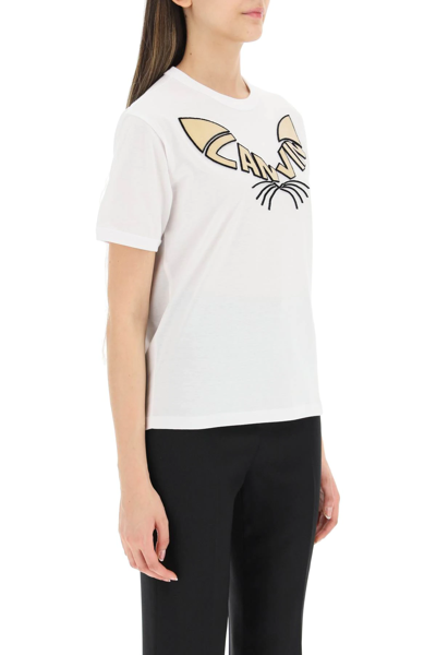 Shop Lanvin 'catwoman' Logo T-shirt In White
