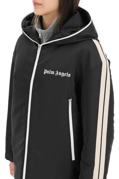 Shop Palm Angels Padded Sports Jacket In Black,white