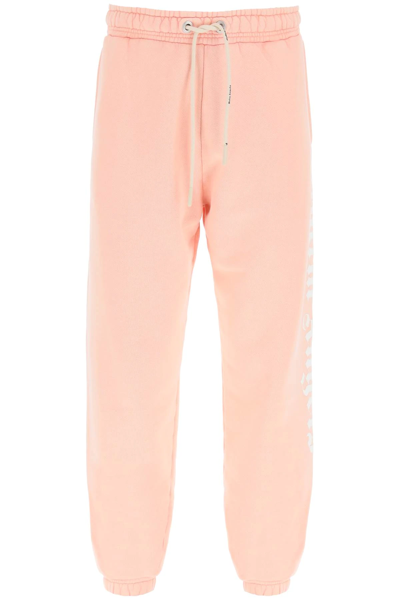 Shop Palm Angels Logo Sweatpants In Pink