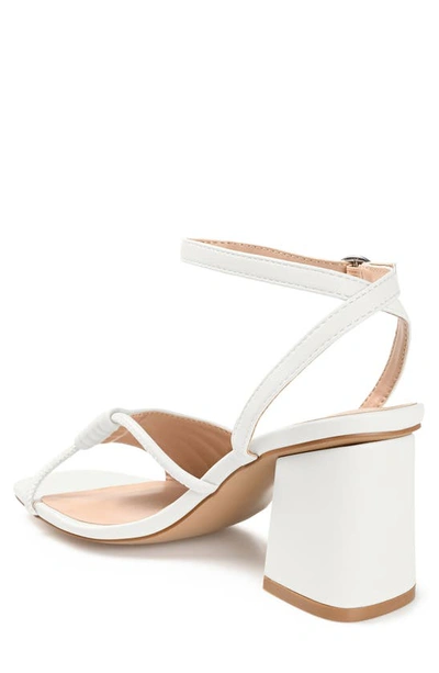Journee Collection Shillo Pleated Sandal In White