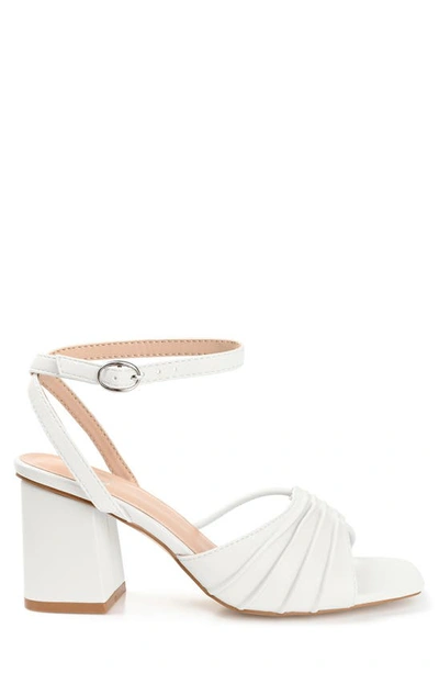 Journee Collection Shillo Pleated Sandal In White