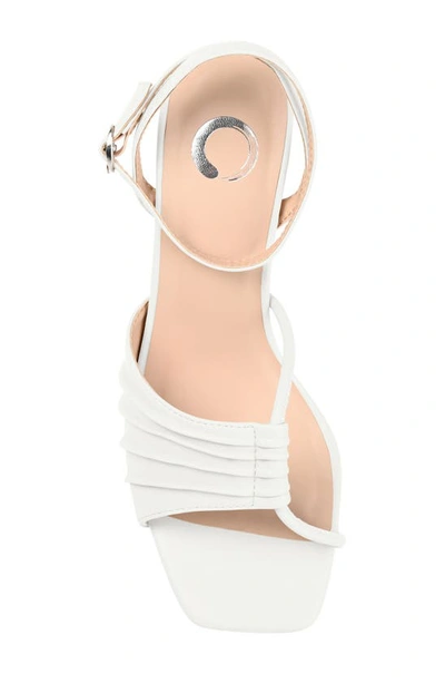 Journee Collection Shillo Pleated Sandal In White