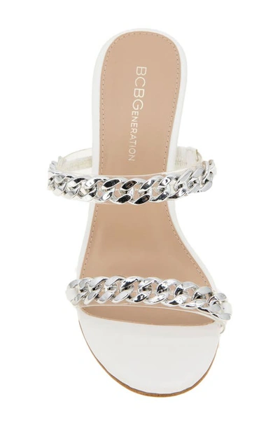 Shop Bcbg Jesta Sandal In Clear/ Bright White