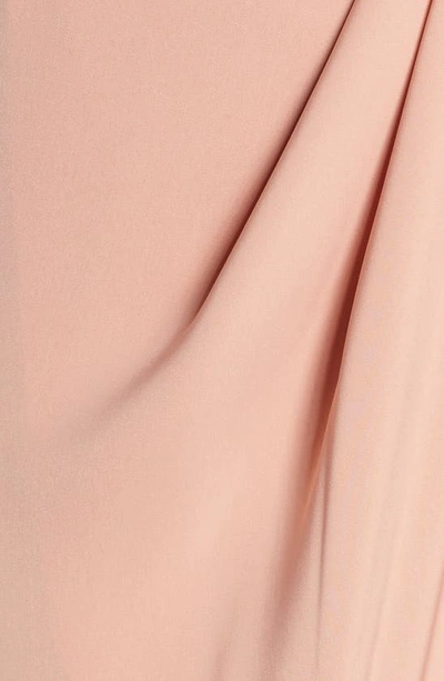 Shop Shona Joy Knotted Tulip Hem Gown In Dusty Pink