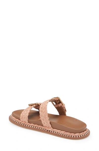 Shop Ulla Johnson Keira Raffia Slide Sandal In Terracotta