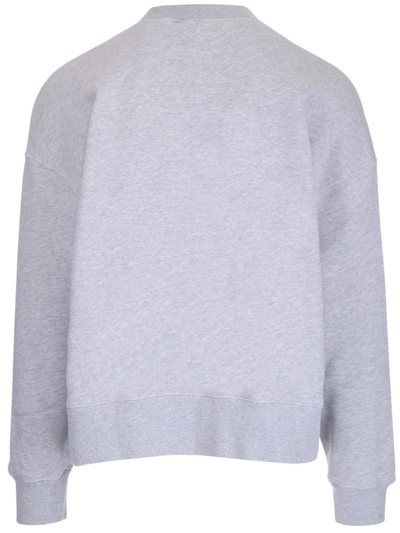 Shop Palm Angels Men's Grey Cotton Sweatshirt