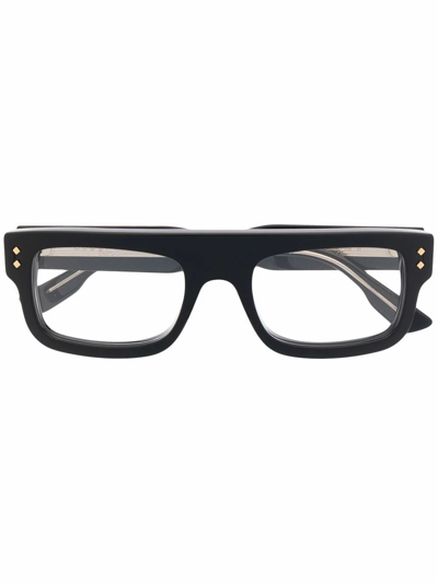 Shop Gucci Men's Black Acetate Glasses