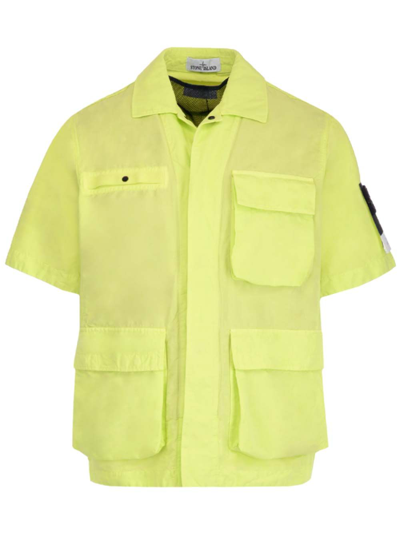 Shop Stone Island Men's Yellow Other Materials Coat