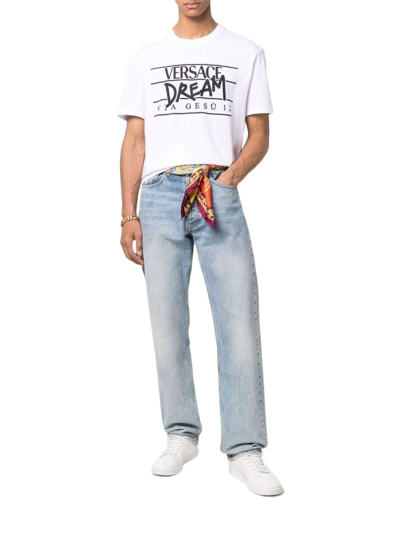 Shop Versace Men's White Cotton T-shirt