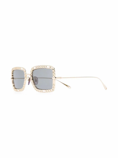 Shop Gucci Women's Gold Acetate Sunglasses