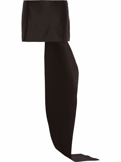 Shop Prada Women's Black Silk Skirt