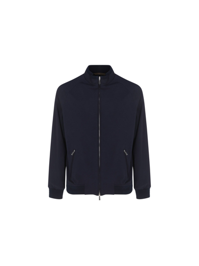 Shop Moorer Men's Blue Other Materials Outerwear Jacket