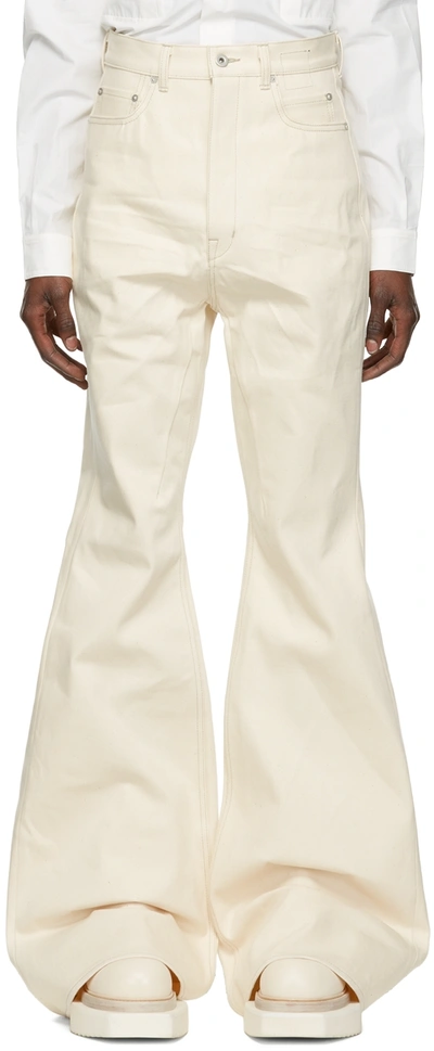 Shop Rick Owens Off-white Bolan Jeans In 21 Natural