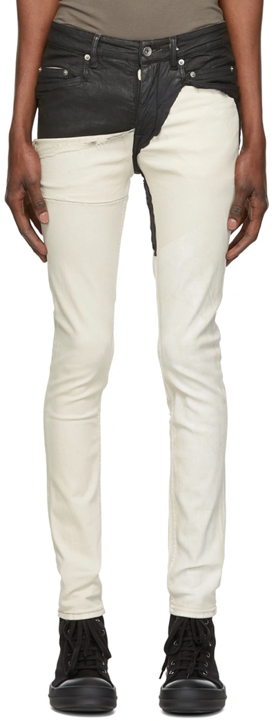 Shop Rick Owens Drkshdw White Tyrone Jeans In 101 Collage