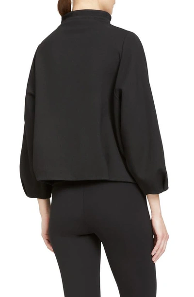 Theory Drawstring Mock Neck Sweater In Black