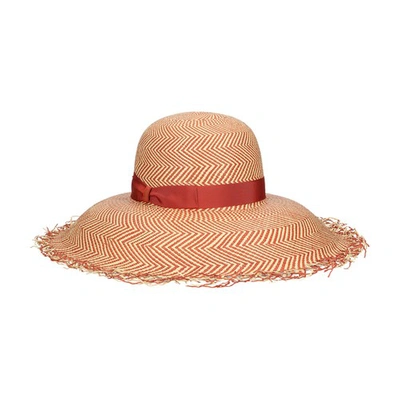 Shop Borsalino Violet Panama Dual Color In Russet Orange Hatband
