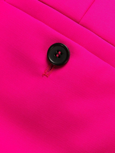Alexander Mcqueen Classic Wool Trousers In Fuchsia