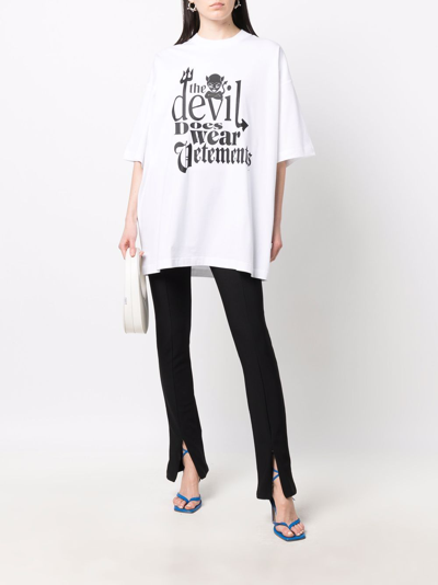 Shop Vetements T-shirts And Polos White