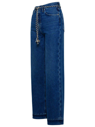 Shop Haikure Blue Cotton Korea Jeans