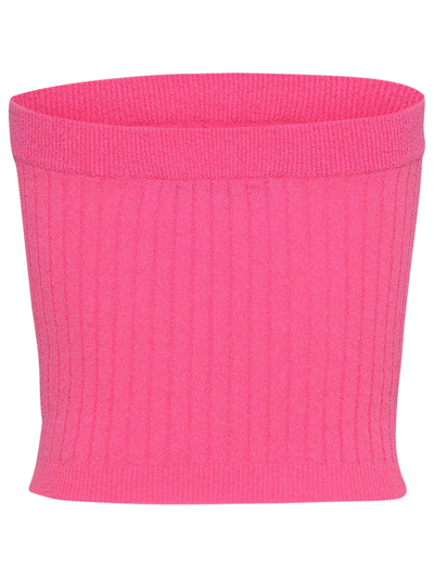 Cormio Allison Ortensia Knitted Crop Top In Pink | ModeSens
