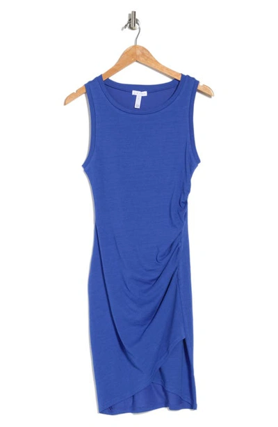 Shop Leith Ruched Body-con Sleeveless Dress In Blue Dazzle