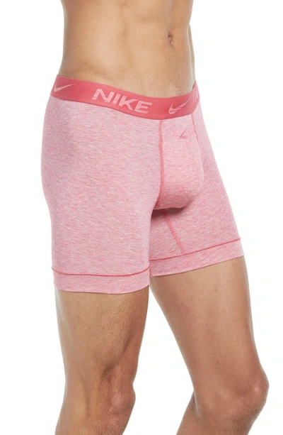 Shop Nike Dri-fit Assorted 2-pack Reluxe Boxer Briefs In Pink/ Dark Grey