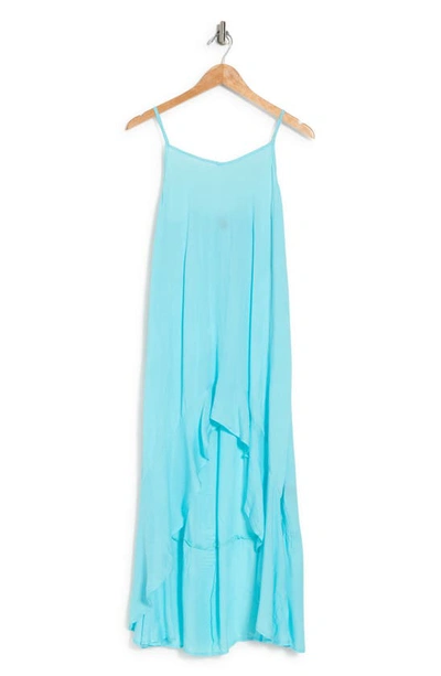 Shop Boho Me V-neck Front Tie Cover-up Maxi Dress In Solid Artic