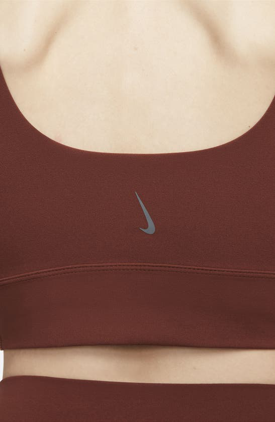 Nike Yoga Luxe Crop Top In Blue Grey