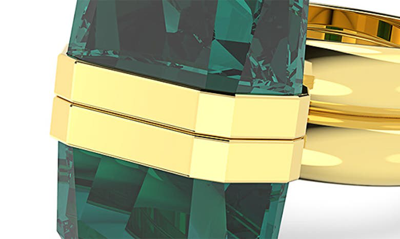Swarovski Lucent Set Of 2 Stacking Rings In Emerald Gos