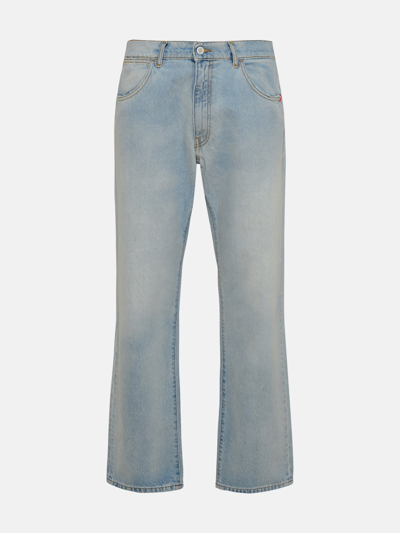 Shop Amish Light Blue Cotton Jeans